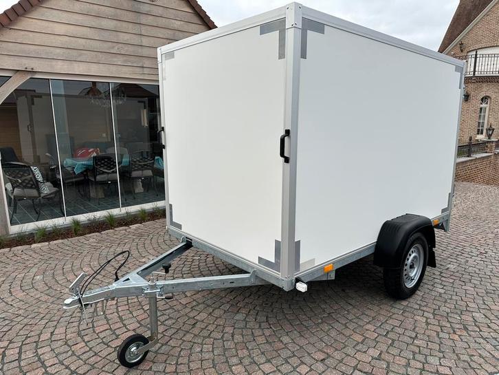 Aanhangwagen gesloten ongeremd 750kg nieuwstaat! Zie foto’s!, Auto diversen, Aanhangers en Bagagewagens, Zo goed als nieuw, Ophalen