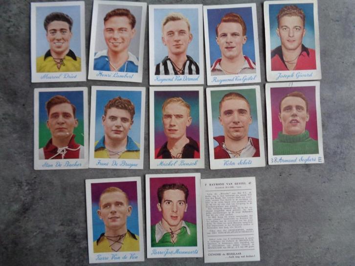 Voetbal prenten  DE BEUKELAAR JAREN FIFTIES 50S   13X *****, Hobby en Vrije tijd, Stickers en Plaatjes, Zo goed als nieuw, Verzenden