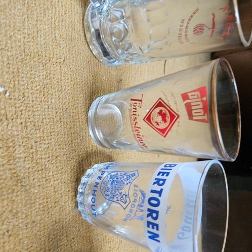 Oude bierglazen, jaren 70, 80, Verzamelen, Biermerken, Zo goed als nieuw, Glas of Glazen, De Koninck, Ophalen