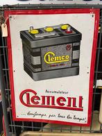 Panneau publicitaire ancien batterie Clément, Utilisé, Enlèvement ou Envoi, Panneau publicitaire