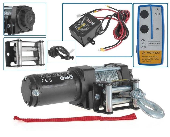Elektrische lier 12V ( 1588 Kg ), Auto diversen, Overige Auto diversen, Verzenden