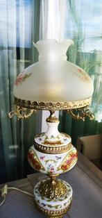Lamp Porselein Kristal Goud H 70 Antiek Barok Italië✨💎😍🤗, Ophalen of Verzenden