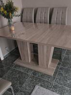 Table de salle à manger avec rallonge + 6 chaises ++++, Maison & Meubles, Enlèvement, Comme neuf, 6 à 8 chaises