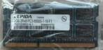 Elpida 4GB 2Rx8 PC3-8500S-7-10-F1 SODIMM RAM, Informatique & Logiciels, 4 GB, Utilisé, Laptop, Enlèvement ou Envoi