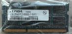 Elpida 4GB 2Rx8 PC3-8500S-7-10-F1 SODIMM RAM, Gebruikt, 4 GB, Ophalen of Verzenden, Laptop