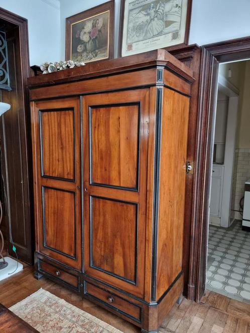 Ancienne armoire 2 portes et double tiroirs, Antiek en Kunst, Antiek | Meubels | Kasten, Ophalen