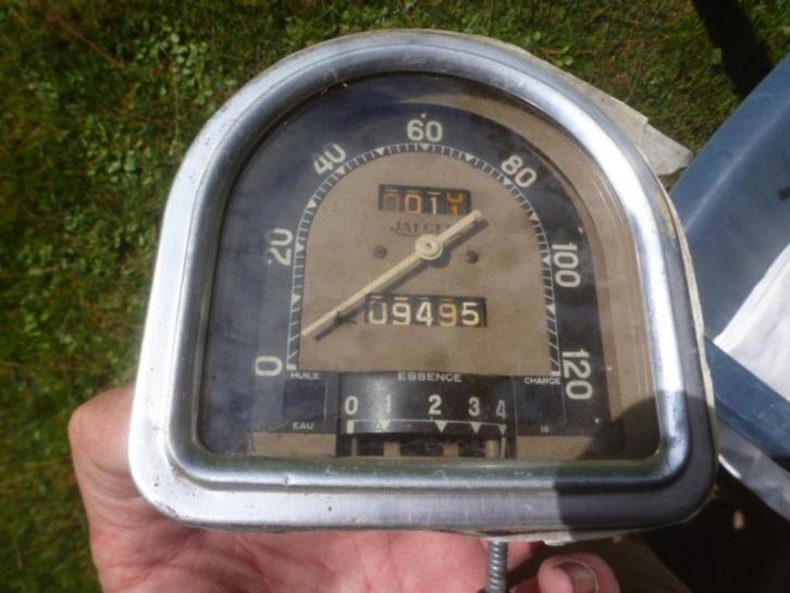 RENAULT 4 CV: Hoefijzersnelheidsmeter: Jaeger, Auto-onderdelen, Dashboard en Schakelaars, Renault, Gebruikt, Verzenden