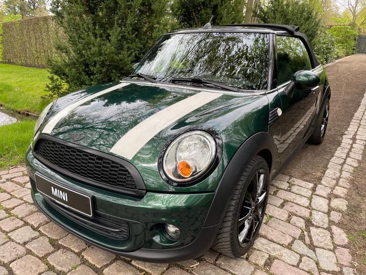 MINI CABRIO 1.6 COOPER ONE bj. 2011 BRITISH RACING GREEN, Auto's, Mini, Particulier, Cabrio, ABS, Airbags, Airconditioning, Alarm