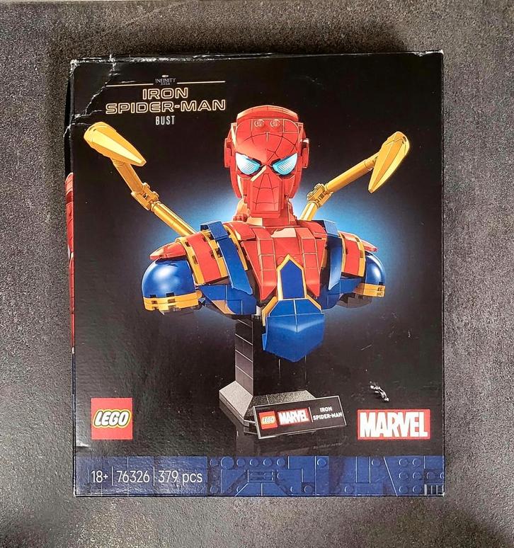 Lego Marvel 76326, le buste d'Iron Spider-man, Kinderen en Baby's, Speelgoed | Duplo en Lego, Zo goed als nieuw, Lego, Ophalen of Verzenden