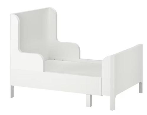Busunge kinderbed + matras, Huis en Inrichting, Slaapkamer | Bedden, Zo goed als nieuw, Eenpersoons, 80 cm, 200 cm, Hout, Wit