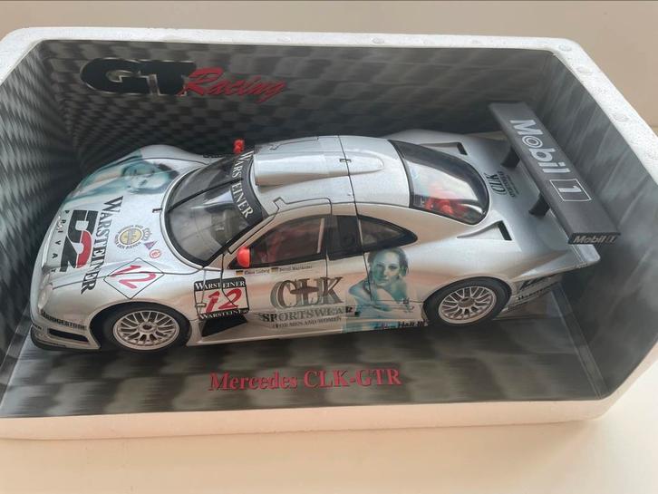 Mercedes-Benz clk-gtr - 1/18e, Hobby en Vrije tijd, Modelauto's | 1:18, Zo goed als nieuw, Auto, Maisto, Ophalen of Verzenden