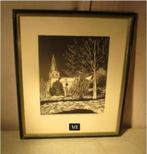 Mooie Gravure 'Kerk Vosselaar' - Lieve Verlinden, Ophalen of Verzenden