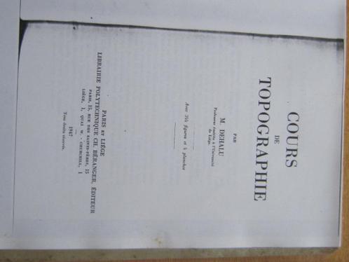 LIVRE  TOPOGRAPHIE (cours de) ; édition 1947 ; photocopies ;, Boeken, Studieboeken en Cursussen, Gelezen, Hogeschool, Ophalen of Verzenden