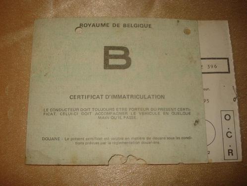 Ancien Certificat d'Immatriculation pour Camionnette Honda 2, Auto diversen, Handleidingen en Instructieboekjes, Ophalen of Verzenden