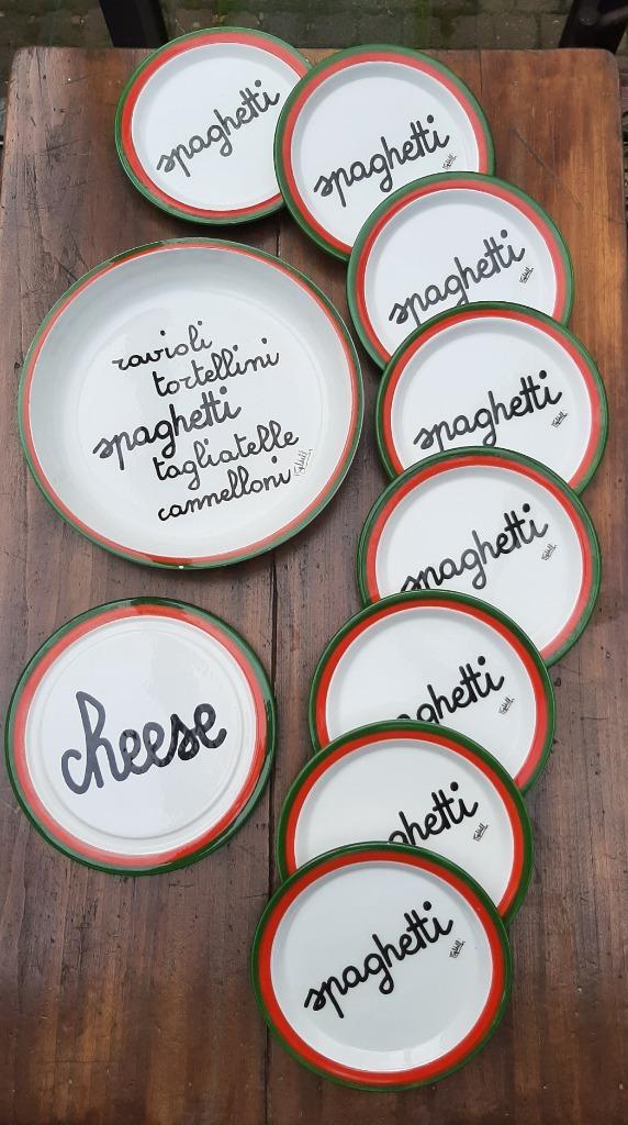 Service vintage spaghetti céramique Baldelli, Huis en Inrichting, Keuken | Servies, Gebruikt, Keramiek, Ophalen