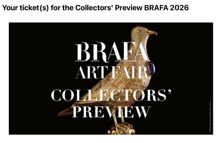 Brafa Collector's Preview 6 tickets beschikbaar✅✅✅✅, Tickets en Kaartjes, Beurzen, Drie personen of meer, Januari