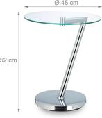 Table d'appoint | verre et chrome | LIVRAISON GRATUITE, Maison & Meubles, Neuf, -, -, RELAXDAY