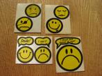 Vintage Zijde Stickers Smiley's  6 x 8 cm, Ophalen of Verzenden, Zo goed als nieuw, Overige typen