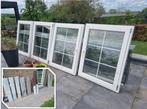 4 fenêtres PVC double vitrage avec 4 seuils/3 tablettes, Bricolage & Construction, Vitres, Châssis & Fenêtres, 120 à 160 cm, Enlèvement