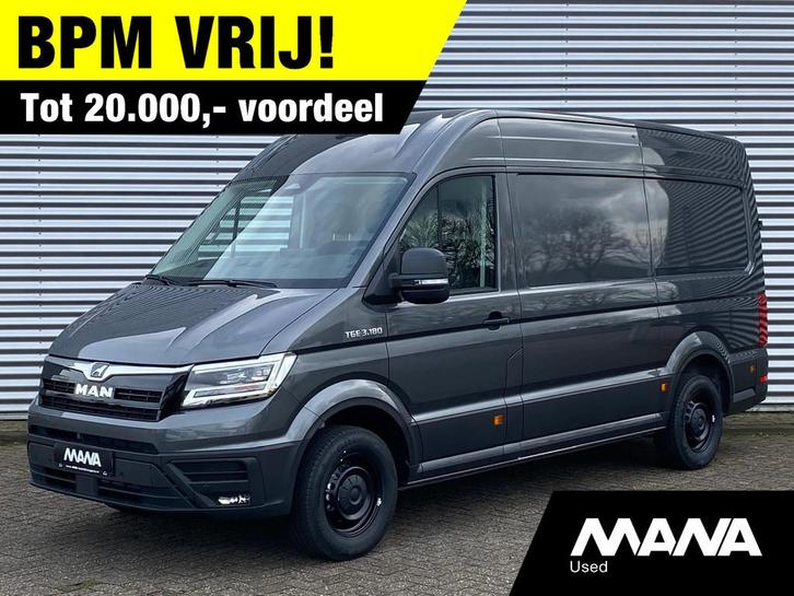 MAN TGE 35 2.0 3.180 180PK Automaat L3H3 Navi Sensoren Clima, Auto's, Bestelwagens en Lichte vracht, Bedrijf, Te koop, ABS, Achteruitrijcamera