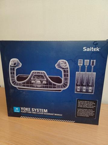 Saitek flightsimulator yoke + Throttle, Enlèvement, Utilisé, Logitech Saitek