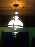 Kroonluchter - Koperen kerosinelamp - Elektrisch, Antiek en Kunst, Ophalen of Verzenden