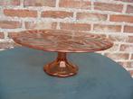 art deco/vintage glazen taartplateau op voet, Antiek en Kunst, Ophalen of Verzenden