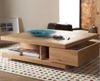 Table basse carrée design Scandinave Ethnicraft 110/110, Ophalen, Zo goed als nieuw, Scandinave, Minder dan 50 cm