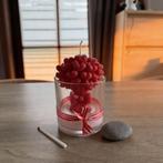 Bougie bouquet de fleur bio artisanale, Enlèvement ou Envoi, Neuf, Rouge, Bougie