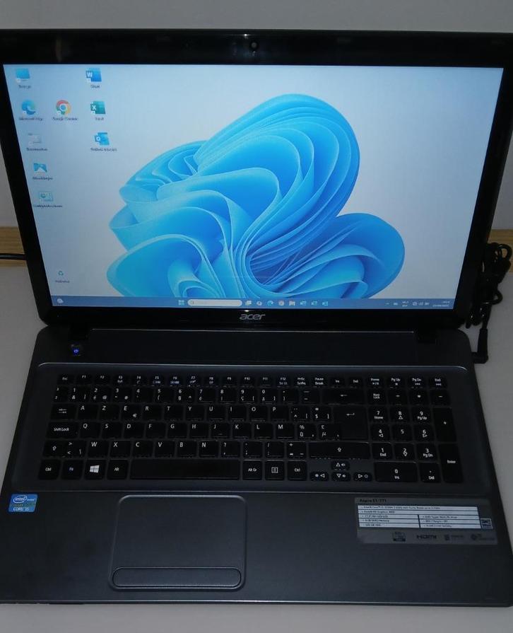 Acer Aspire E1-771, Computers en Software, Windows Laptops, Zo goed als nieuw, 17 inch of meer, SSD, 2 tot 3 Ghz, 16 GB, Azerty