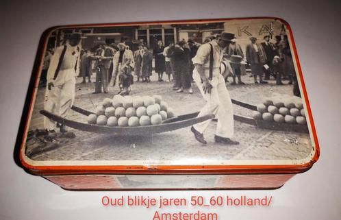 zeer oud blikken doos uit Holland /Alkmaar, Verzamelen, Blikken, Gebruikt, Overige, Overige merken, Ophalen of Verzenden