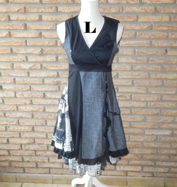 (93)- robe femme t.L noir grise - clara vitti - beschikbaar voor biedingen