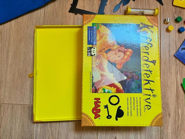 Kofferdetektive  gezelschapsspel Haba, Hobby en Vrije tijd, Gezelschapsspellen | Bordspellen, Zo goed als nieuw, Ophalen of Verzenden