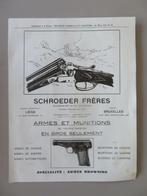 reclame supplement 1922 Armes et Munitions Liège Browning, Verzenden, Zo goed als nieuw, Overige typen