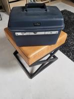Vintage beautycase van Delsey, Handtassen en Accessoires, Beautycases, Ophalen, Gebruikt, Blauw, Met spiegeltje(s)
