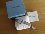 Stijlvolle Skagen polsuurwerk met strass in wijzerplaat, Overige merken, Staal, Gebruikt, Staal
