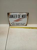 Anciennes plaques émaillée danger de mort, Enlèvement ou Envoi, Utilisé, Panneau publicitaire