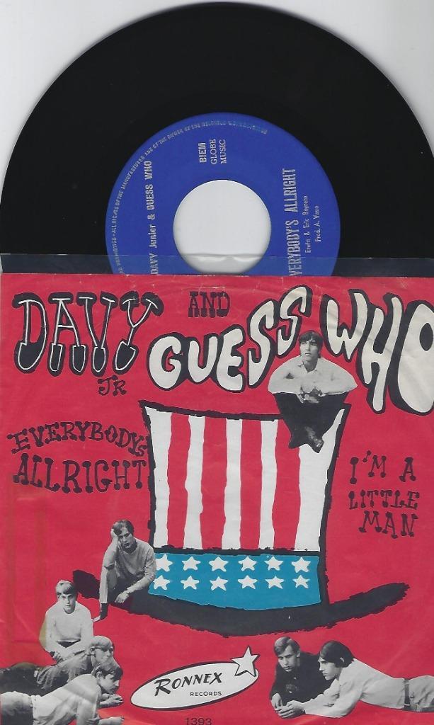 Davy Jr And Guess Who – Everybody's Allright, Cd's en Dvd's, Vinyl Singles, Zo goed als nieuw, Single, R&B en Soul, 7 inch, Ophalen of Verzenden