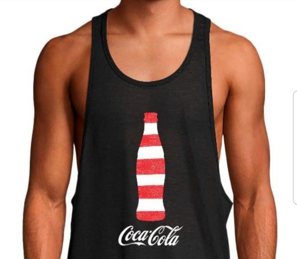 tanktop t-shirt coca cola marcel zwart marcelleke M-L-XL, Kleding | Heren, T-shirts, Nieuw, Maat 48/50 (M), Zwart, Ophalen of Verzenden
