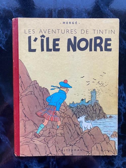 TINTIN - L'ILE NOIRE - B3- 1942 - gesigneerd door Herg, Boeken, Stripverhalen, Gelezen, Eén stripboek, Ophalen of Verzenden