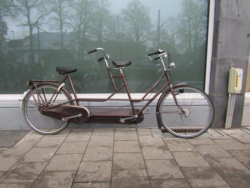 Tandem fiets vintage, Fietsen en Brommers, Fietsen | Tandems, Gebruikt, Minder dan 10 versnellingen, 57 tot 61 cm, 55 cm of meer
