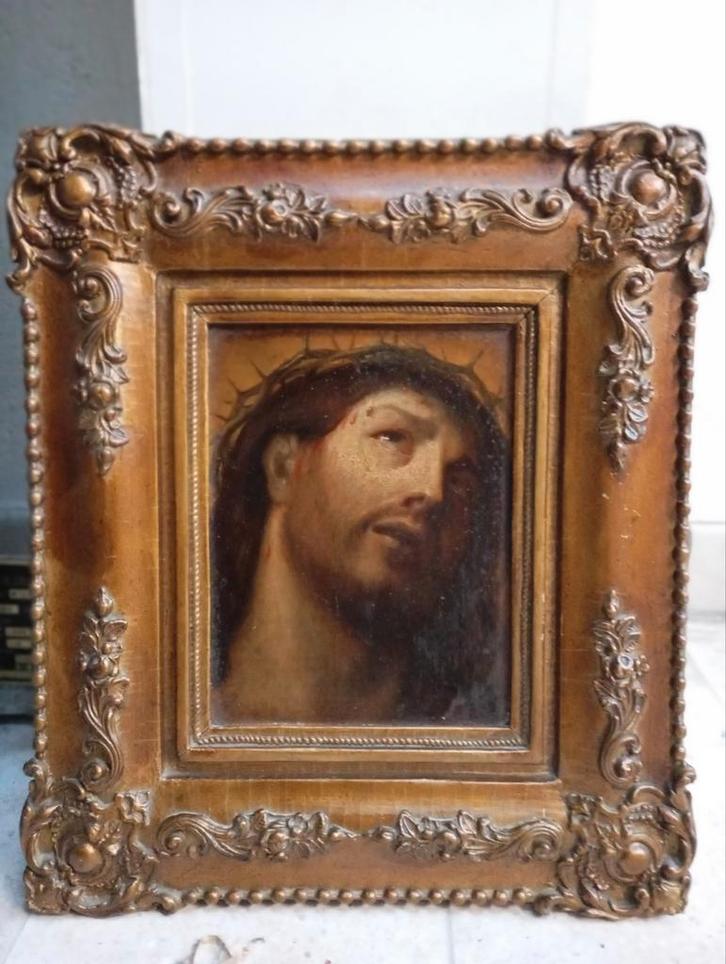 Ecce Homo: Christus met de doornenkroon 18e/19e-eeuwse, Antiek en Kunst, Kunst | Schilderijen | Klassiek, Ophalen of Verzenden