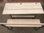 Retro schoolbank, Ophalen of Verzenden, Gebruikt, Hout