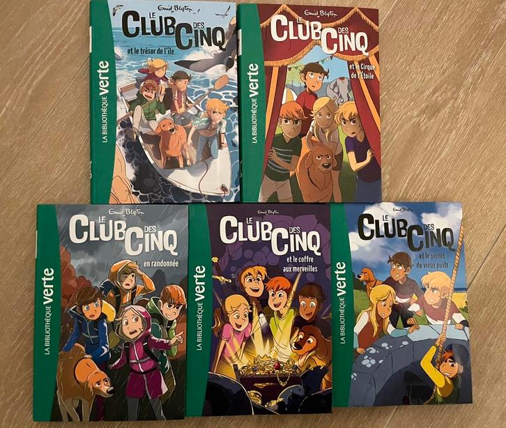 Lot de 5 livres, Le Club des cinq, Livres, Livres pour enfants | Jeunesse | Moins de 10 ans, Comme neuf, Fiction général, Enlèvement ou Envoi