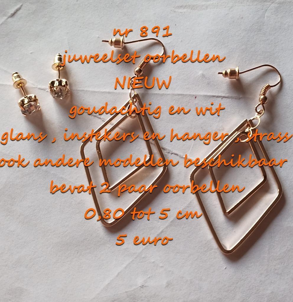 891. Parure de bijoux : boucles d'oreilles, NEUF, @LAST PIEC, Bijoux, Sacs & Beauté, Boucles d'oreilles, Neuf, Pendantes, Autres matériaux