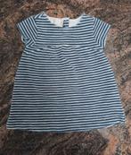 Mt 74 Wit blauw gestreept jurkje met reliëf, Kinderen en Baby's, Babykleding | Maat 74, Meisje, Jurkje of Rokje, Ophalen of Verzenden