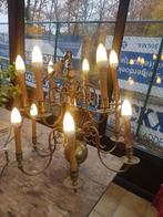 Antieke vergulde bronzen kroonluchter met 12 armen, Huis en Inrichting, Ophalen, Gebruikt, Metaal, Renaissance stijl in verguld brons