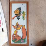 Scène tricotée dans un cadre (renard et corbeau), Antiquités & Art, Enlèvement