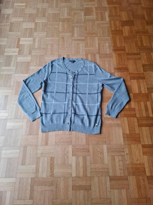 Grijze damescardigan met ruit – stijlvol en zacht, Kleding | Dames, Truien en Vesten, Zo goed als nieuw, Maat 42/44 (L), Grijs