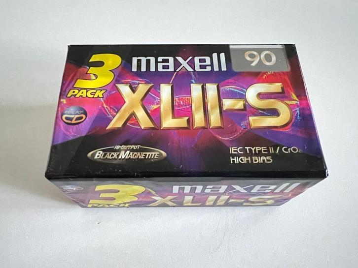 Pack de 3 cassettes Maxell XLII-S 90 - NEUF, Cd's en Dvd's, Cassettebandjes, Nieuw in verpakking, Onbespeeld, Overige genres, 2 t/m 25 bandjes